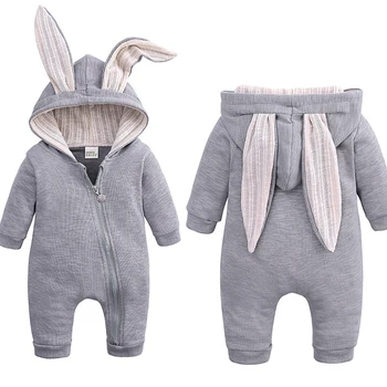 0-18M Yenidoğan Bebek Tulum Sonbahar Kış Sıcak Pamuk Bebek Erkek kadın kostümü Bebek Kız Giyim Tavşan Genel Yürümeye Başlayan Tulumlar