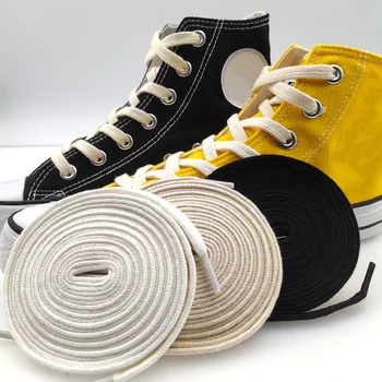 1 Çift Pamuk Düz Ayakkabı Bağcıkları Klasik Retro Çift Örgü Ayakkabı Bağı kanvas ayakkabılar Sneaker Dizeleri Bootlaces Spor Çizme Ayakkabı Dantel