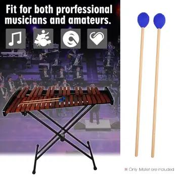 1 Çift Sert Kauçuk Kafa Marimba Sopa Davul Tokmaklar Ksilofon Piyano Perküsyon Enstrüman Aksesuarları Çekiç Pl W9V1