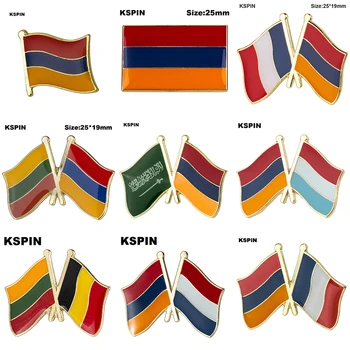10 adet çok Ermenistan Bayrağı Yaka Pin Rozeti Broş
