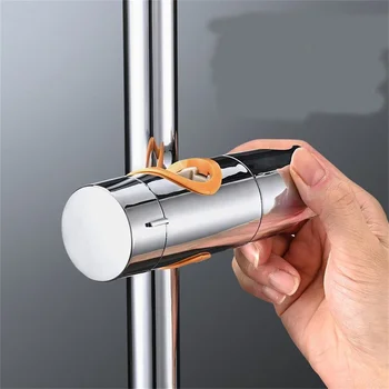 22~25mm Evrensel ABS Plastik Duş sürgü çubuğu Tutucu Banyo Aksesuarları Ayarlanabilir Kelepçe Tutucu Değiştirme Braketi