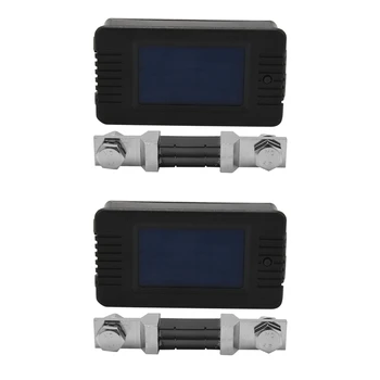 2X İşlevli Pil Monitör Metre, 0-200 V, 0 - 300A (Yaygın Uygulanan 12 V/24 V/48 V RV/Araç Aküsü) LCD Ekran