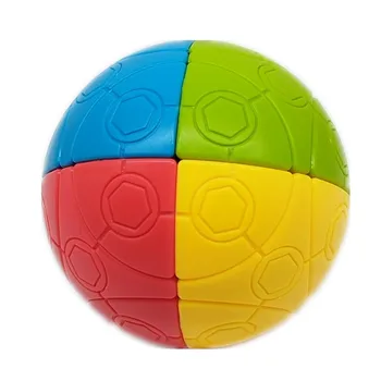 2X2 Küresel Küp 75mm Dört renkli Futbol Küp Eğitim Bulmaca Oyuncaklar Sihirli Küpler Çocuklar Çocuklar İçin