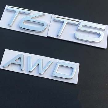 3D Metal Araba Arka Kuyruk Bagaj Amblemi Rozet Çıkartması T5 T6 AWD Çamurluk Sticker Volvo XC60 XC90 S60 S80 S60L V40 V60 Aksesuarları