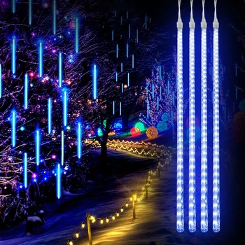 8 Tüpler 30/50cm Meteor duş ışıkları açık peri Bahçe Yılbaşı Ağacı tatil Garland düğün dekorasyon noel dize ışıkları