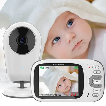 Bebek izleme monitörü Kablosuz Video Yeni 3.2 inç İnterkom Sıcaklık İzleme Çocuk Bakıcısı Dadı gece görüşlü güvenlik Kamera Babyphone