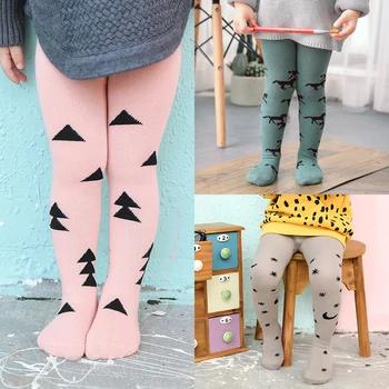 Bebek Tayt Tayt Kız Erkek Hayvan Grafik Desen Tarzı Sıkı Pantolon Sıcak Yürümeye Başlayan Külotlu Çorap 0-3 Yıl