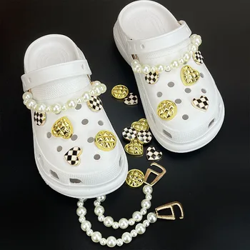 DIY Moda Lüks Zincir Ayakkabı Süslemeleri Vintage Kaliteli Tüm Maç Ayakkabı Takılar Croc Zarif Bejeweled Croc Takılar Tasarımcı