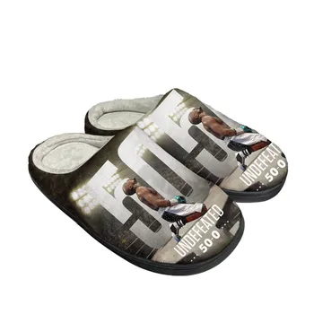 Floyd Mayweather Yenilmez Boks Şampiyonu Ev pamuk terlikler Mens Womens Peluş Yatak Odası Rahat Tutmak sıcak ayakkabı Özelleştirilmiş Ayakkabı