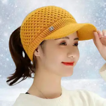 Güzel Kadın Şapka Rahat Kadın Şapka Rahat Rüzgar Geçirmez Kış Kadın Örme Kap Sıcak Tutmak