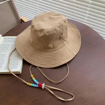Kadın Balıkçı Şapka UV Koruma Erkek Kadın güneş şapkası Katlanabilir Geniş Ağız Açık güneşlikli kep Rüzgar Geçirmez Ayarlanabilir Kayış balıkçı şapkası