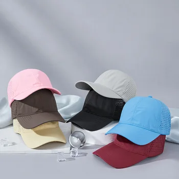 Kadınlar çabuk Kuruyan Beyzbol güneş şapkaları örgü Hafif şapka açık spor için