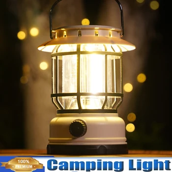 Kamp feneri, Hafif Su Geçirmez Şarj Edilebilir COB taşınabilir LED el feneri Kapalı Açık Ev Acil Durum ışığı Güç