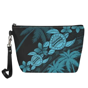 Kaplumbağa palmiye Yaprağı Kozmetik Çantaları Kadınlar için Rahat Taşınabilir Zip Bileklik Makyaj Çantaları Desen Cilt Bakımı Organizatör Depolama косметичка