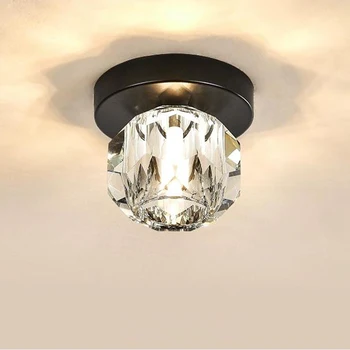 Küçük tavan ışık kristal abajur yaratıcı tasarım tavan lambaları iç mekan aydınlatması fikstür koridor balkon koridor ofis parlaklık