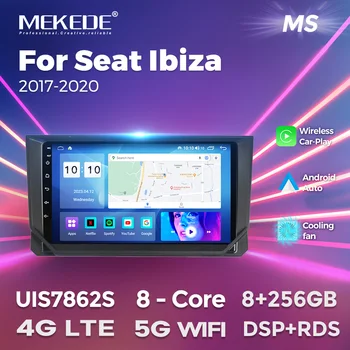 MEKEDE WİFİ Araba Multimedya Dokunmatik Ekran SEAT Ibiza 2017 için 2018 2019 2020 Android 12 GPS Carplay Sistemi RDS DSP Ses 2 Din