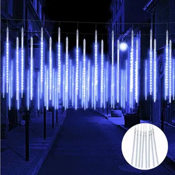 Meteor Duş Yağmur LED perili dizi lamba Festoon Sokak Garland Noel Süslemeleri Ev için açık hava düğün Dekor Yeni Yıl