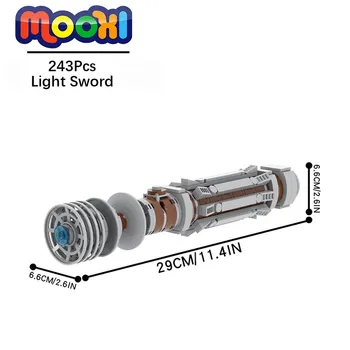 MOC2131 film serisi ışık kılıç yapı taşı uzay bilimkurgu askeri savaş silah oyuncaklar çocuklar için yaratıcı hediye dekorasyon DIY