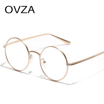 OVZA Retro Vintage Yuvarlak Gözlük Çerçeve Kadın Kırmızı Gözlük Çerçeve Erkek S004