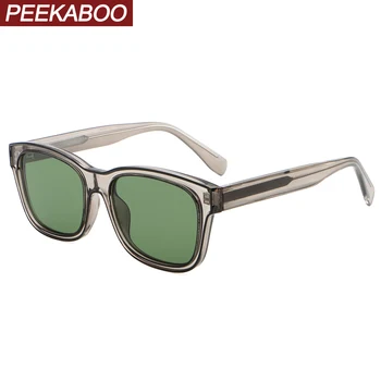 Peekaboo unisex moda güneş gözlüğü uv400 kadın TR90 çerçeve kare güneş gözlüğü erkekler için kore tarzı kadın CP asetat hediyelik eşyalar