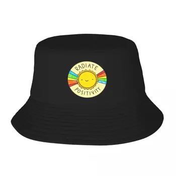 Pozitifliği yaymak Kova Şapka Panama Şapka Çocuk Bob Şapka Serin Balıkçı Şapka Yaz Plaj Balıkçılık Unisex Kapaklar