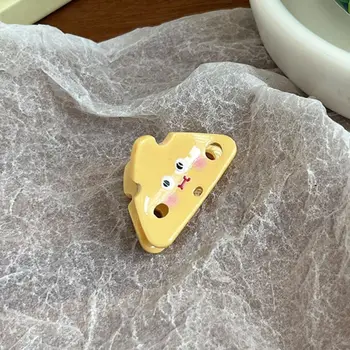 Sevimli Küçük Peynir Firkete Yaratıcı Ins Yumuşak Sevimli Simülasyon Karikatür Peynir Kız Kapmak Klip Eğlenceli Patlama Yan Klip