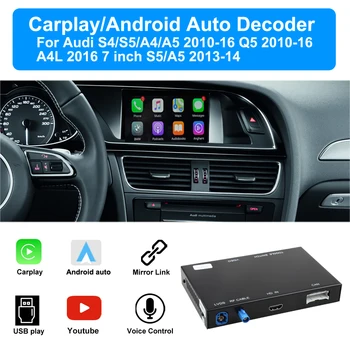 SINOSMART CarPlay Android Otomatik Dekoder Audi OEM Ekran Yükseltme A4 A4L A5 S4 S5 Q5 2010-2016 MMI 3G Sistemi