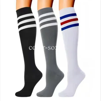 Sıkıştırma Mmhg Yeni Erkek Çorap futbol çorapları Kadın 20-30 Koşu spor çorapları Maraton Bisiklet Futbol Varisli Damarlar