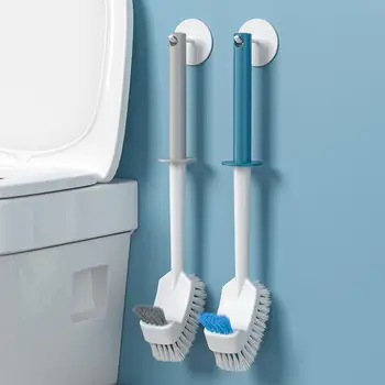 Tuvalet Fırçası Uzun Saplı Çift taraflı Kıllar Duvar Asılı Delik Modern Çok fonksiyonlu Kir Temizleme Tuvalet Kase Temizleyici Fırçalayın