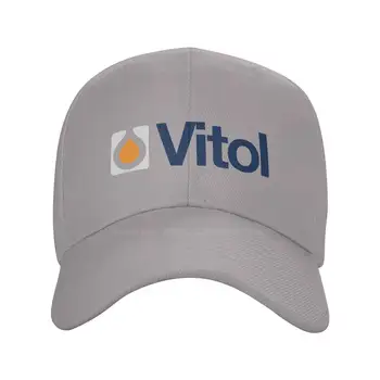 Vitol Logo Baskılı Grafik Marka Logosu Yüksek Kaliteli Denim kap Örme şapka Beyzbol şapkası
