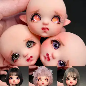 Yeni 1/8 Elf Bebek Kafası Vücut Makyaj 16cm Kız Bebek Makyaj Kız Bebek 3D Renkli Gözler
