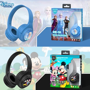 Yeni Disney Mickey Mouse Kar Beyaz Ariel ELsa Kablosuz Bluetooth Kulaklıklar HİFİ Ses Stereo Katlanabilir TF Kart HD Ses Kulaklık