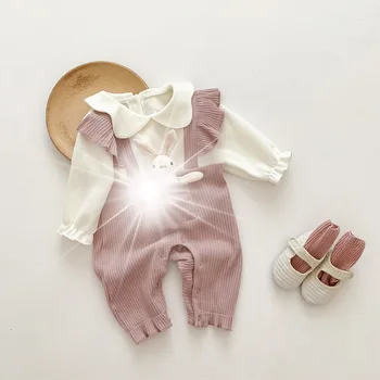 Yenidoğan Giysileri Kız Bebek Ekleme Uzun Kollu Prenses Romper Erkek Bebek Basit Rahat Tulum Çocuk Moda Pamuk Onesie