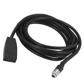 Yüksek Kaliteli Siyah 10 Pin 3.5 mm jak soketi Araba USB AUX Adaptör Kablosu İçin E39 E53 BM54 X5 E46