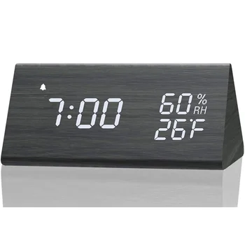 Zaman Göstergesi USB şarj aleti Nem ve Sıcaklık Algılama dijital alarmlı saat Saat Başucu
