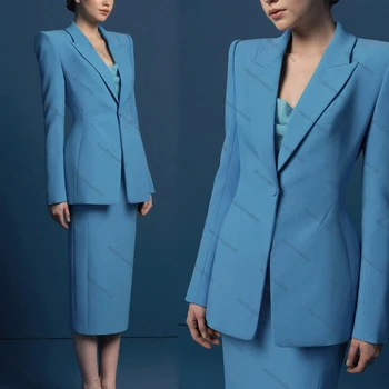 Zarif 2 Adet anne Gelin Elbiseler Bir Düğme Slim Fit Ceket Parti Kıyafeti Custom Made Güç Kadın Takım Elbise