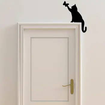 Zarif akrilik Kapı Çerçevesi Süsleme Şenlikli akrilik Kapı Dekor Zarif Cadılar Bayramı Kedi Süsleme Köşe İşareti Ev Festivali için