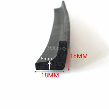 Özel EPDM Köpük Kauçuk Açı Köşe Koruyucu Kenar Muhafaza Kalkanı Çarpışmadan Kaçınma Contası L Şerit 18x18mm Siyah