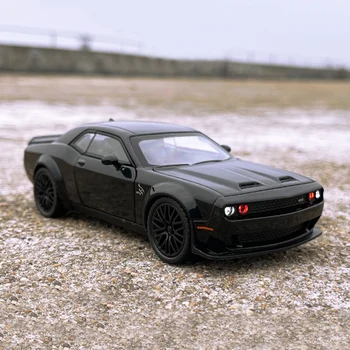 1: 32 Alaşım Dodge Challenger SRT Musle araba modeli Diecasts Metal spor araba modeli simülasyon ses ışık koleksiyonu erkek oyuncak hediye