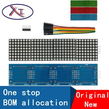 1 ADET MAX7219 Dot Matrix Modülü Mikrodenetleyici 4 5 P Hattı ile Bir Ekran 4 in 1 Kırmızı / Yeşil / Mavi