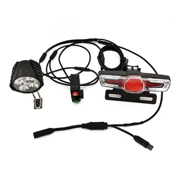 24-60V E-bisiklet ışık Seti Ön İşık Arka Lambası Fren Lambası Bafang BBS01 02 SHD