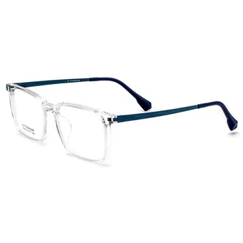 54mm Ultra Hafif Kare Gözlük Çerçevesi Erkekler Ve Kadınlar İçin Titanyum Esnek Bacaklar İle TR90 Jant Gözlük Gözlük Çerçevesi B8284