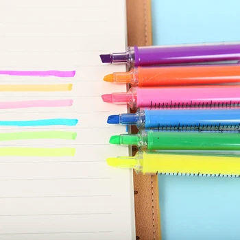 6 adet Sevimli Yaratıcı Şırınga Renk Vurgulayıcı işaretleyici Kalem Öğrenci Çocuk İşaretleyici Boyama Renk Kalem Ofis Okul Kırtasiye