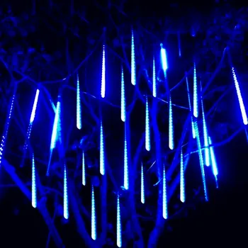 8 Tüpler LED noel Meteor duş Garland Festoon tatil şerit ışık açık peri dize ışıklar sokak bahçe dekorasyonu