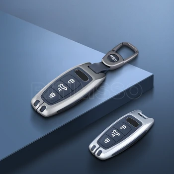 Alaşım Araba uzaktan anahtar kovanı Kapak Fob Audi A6 A7 A8 E-tron C8 D5 Q7 Q8 2019 2020 Koruyucu Tutucu Anahtarsız Aksesuarları