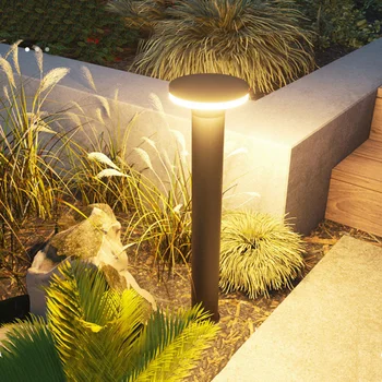 Alüminyum güneş bahçe yolu ışık 3 renk açık güneş LED çim lambası peyzaj direkleri ışık veranda Driveway dekor