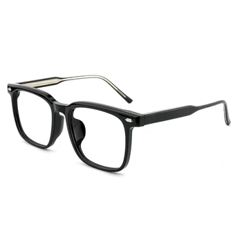 Anti Mavi Retro Gözlük Erkekler Reçete Optik Çerçeve Kadın Kare Gözlük Asetat Tapınak Gözlük Şeffaf Gözlük
