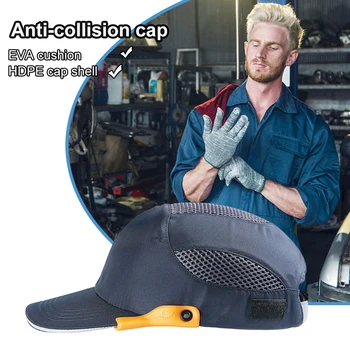 Anti-çarpışma Kap Hafif Koruyucu Şapka Yansıtıcı Şerit Güvenlik Yumru Şapka Nefes Rahat Fabrika İşçisi için