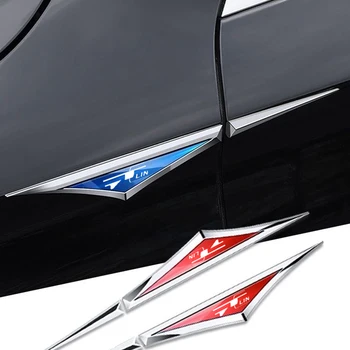 Araba Aksesuarları 2 adet/takım gtlıen Araba Çamurluk Metal Etiket Dış Dekoratif Çıkartmaları Modifikasyonu araç amblemi