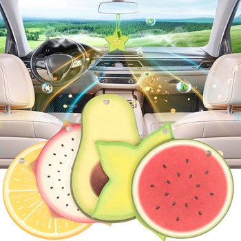 Araba Meyve Aromaterapi Parça Kolye Hava Spreyi dikiz aynası Dekoratif Kolye Ömürlü Araba Parfüm Koku Kolye